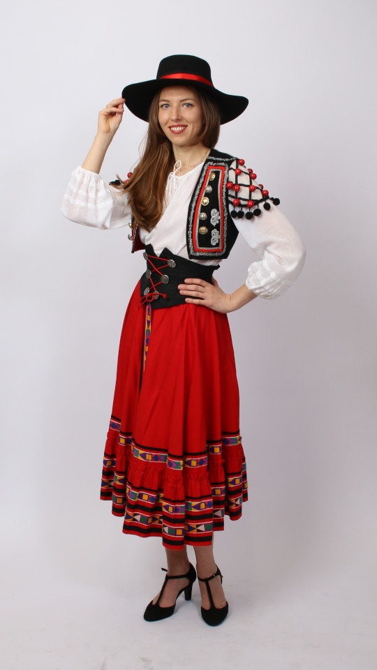 Mexikanische Tracht (Rock, Weste, Bluse, Miedergürtel und Hut) mieten