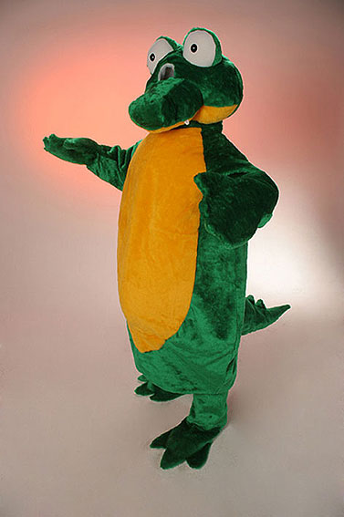Krokodil Outfit (Anzug, Kopf, Gamaschen und Handschuhe) mieten