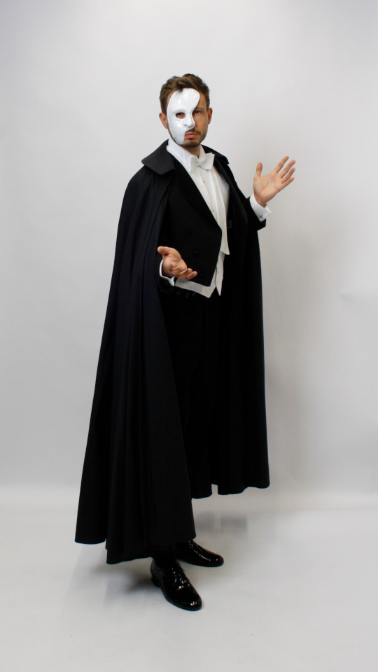 Phantom der Oper Outfit (Cape und Maske) mieten