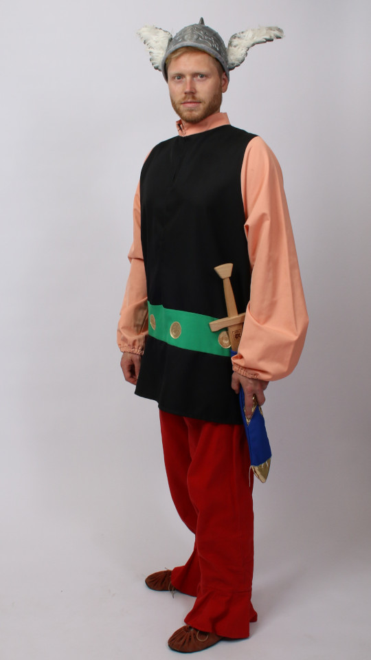Asterix – Gallier Outfit (Hemd, Hose, Helm und Holzschwert) mieten