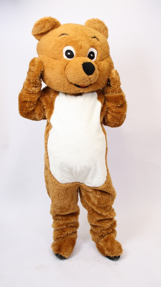 Bär Outfit (Overall, Kopf, Gamaschen und Handschuhe) mieten