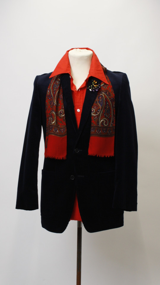 60er Outfit – Herren – Cord-Samt (Jacke, Hemd und Schal) mieten