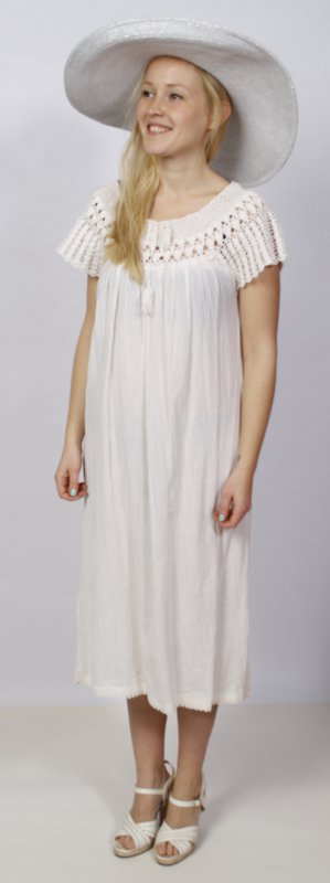 70er Jahre Outfit – Damen (Kleid und Hut) mieten