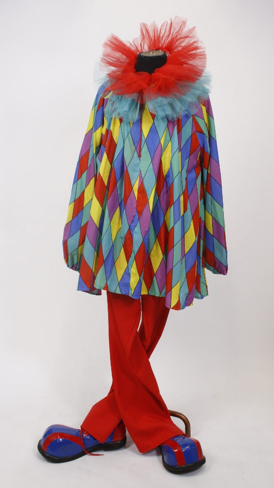 Clown Outfit Bunt (Hemd und 2x Tüllkragen) mieten