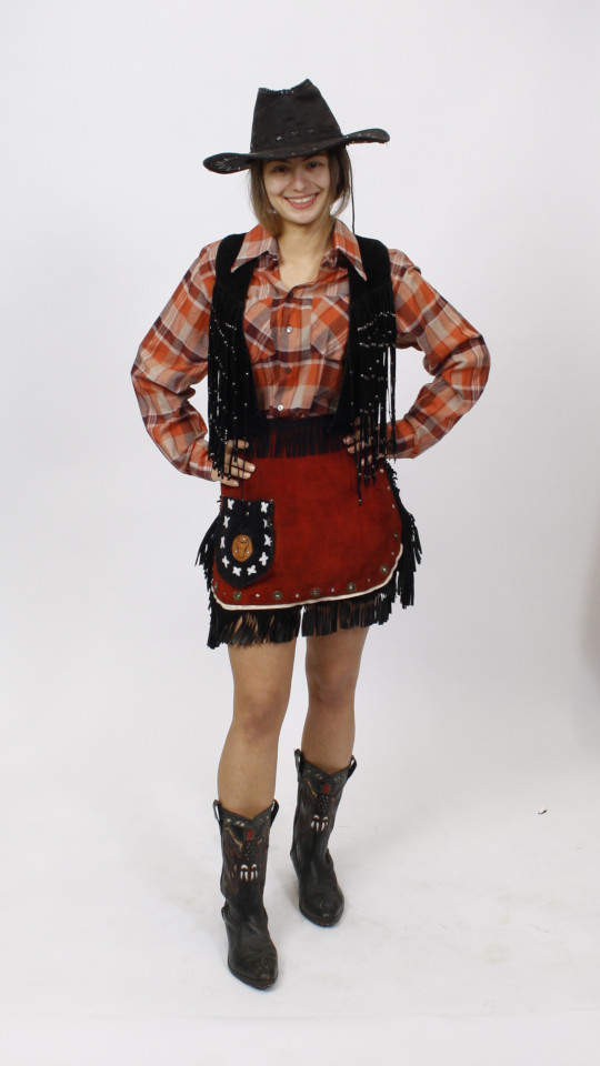 Cowgirl (Weste und Hut) mieten