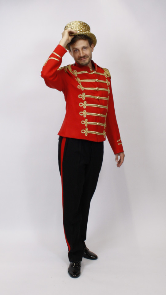Zirkusdirektor – Page Outfit (Jacke und Zylinder) mieten