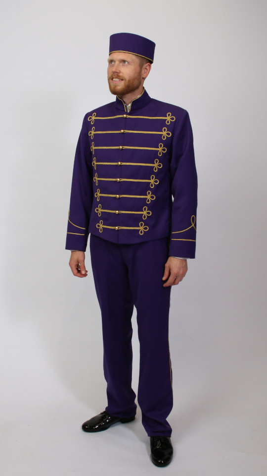Page – Hotel Budapest Uniform/Livree – Lila (Jacke, Kappe und Handschuhe) mieten