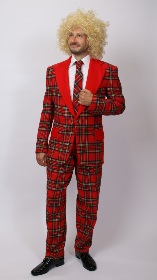 90er Jahre – Thomas Gottschalk Outfit – Herren (Hose, Jacke, Hemd und Krawatte) mieten