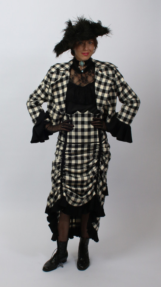 Jahrhundertwende – Saloondame – Damen (Jacke, Rock, Bluse, Hut, Handschuhe und Kette) miet