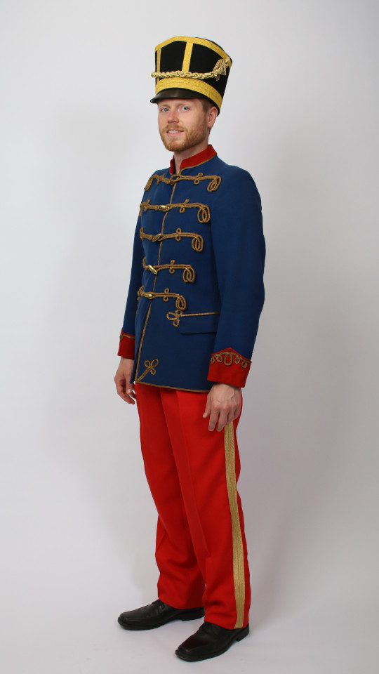 Nußknacker – Blau-Rot – Weihnachten (Jacke, Hose und Uniformkappe) mieten