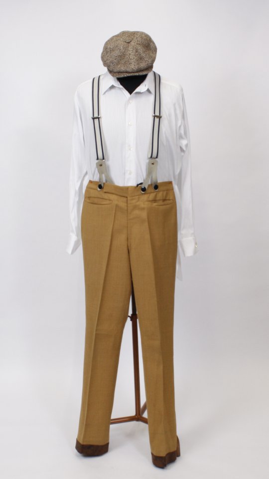 30er Jahre Outfit – Herren – Ocker (Hemd, Schiebermütze und Hose) mieten