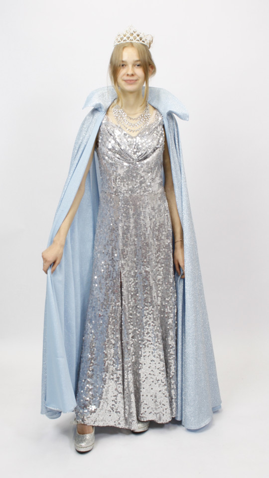 Eisprinzessin Outfit (Kleid, Cape und Diadem) mieten