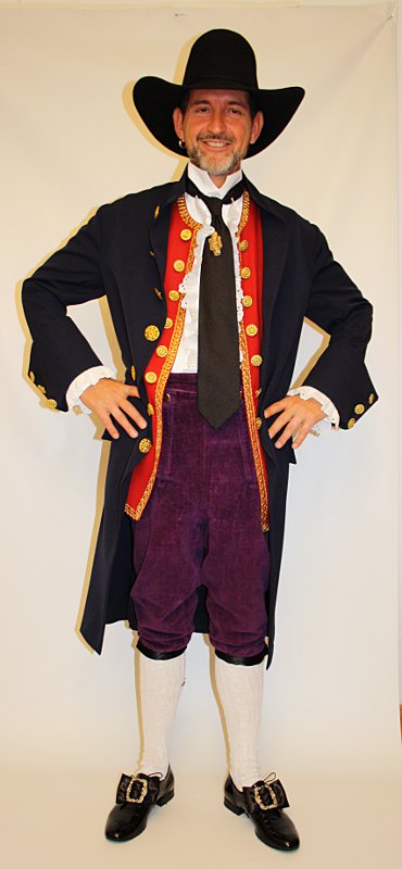 Luzern – Schweizer Tracht (Gehrock, Weste, Hemd, Hose, Hut, Jabot, Krawatte, Strümpfe, Sch