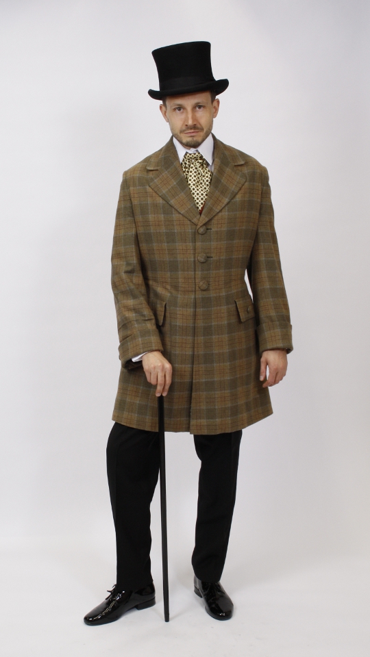 Jahrhundertwende – Biedermeier Outfit – Herren – Kariert (Hemd und Binder) mieten