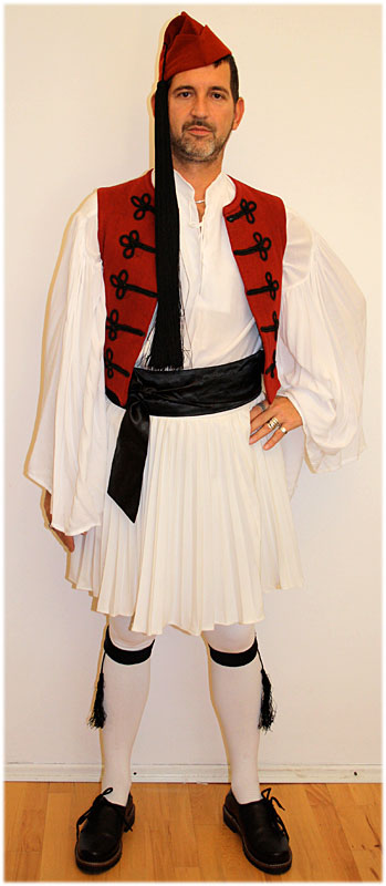 Griechische Tracht – Fustanella – Herren (Weste und Schiffchen) mieten