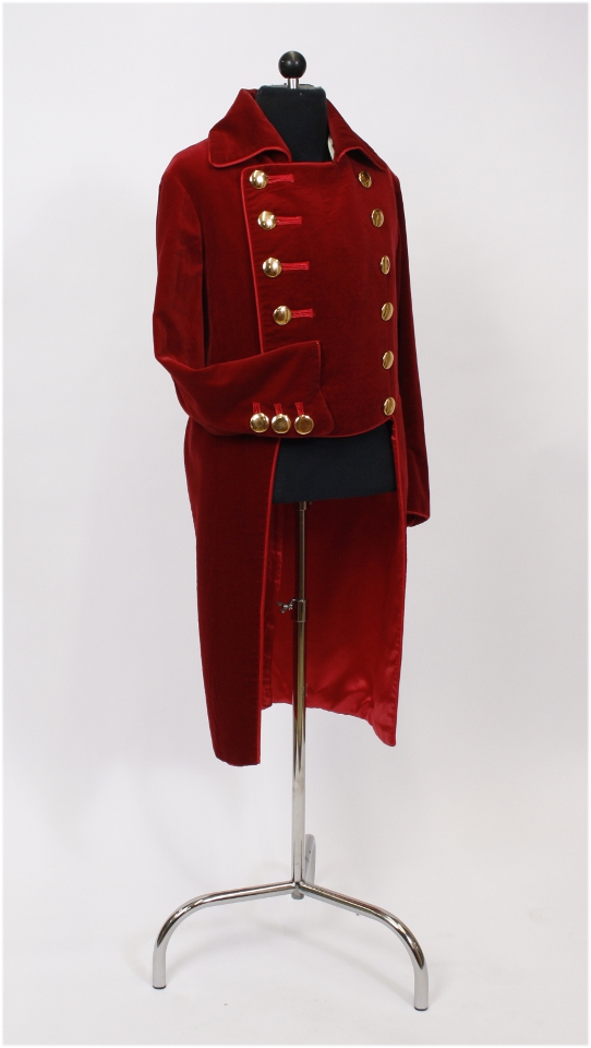 Mephisto – Goethes Faust Outfit – Roter-Samt (Frack und Jabot) mieten