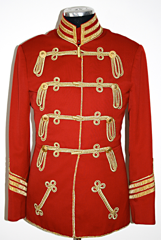 Husaren Uniform – Rot-Gold-Soutache (Jacke und Hose) mieten