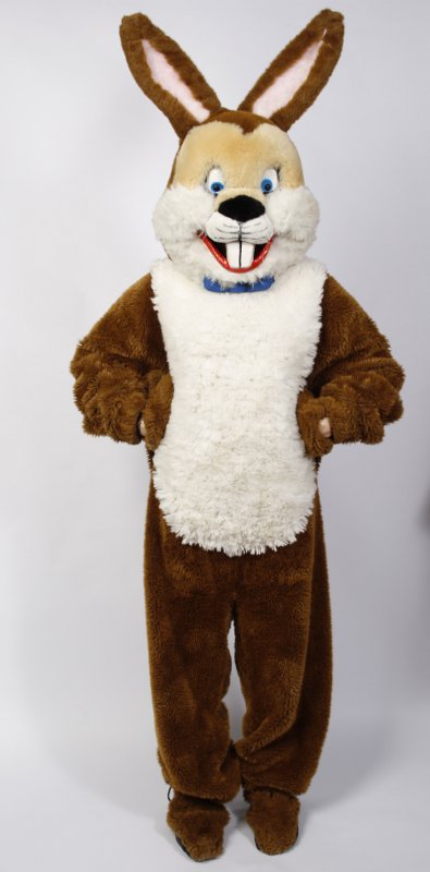 Hase Outfit Braun (Overall, Kopf, Gamaschen und Handschuhe) mieten