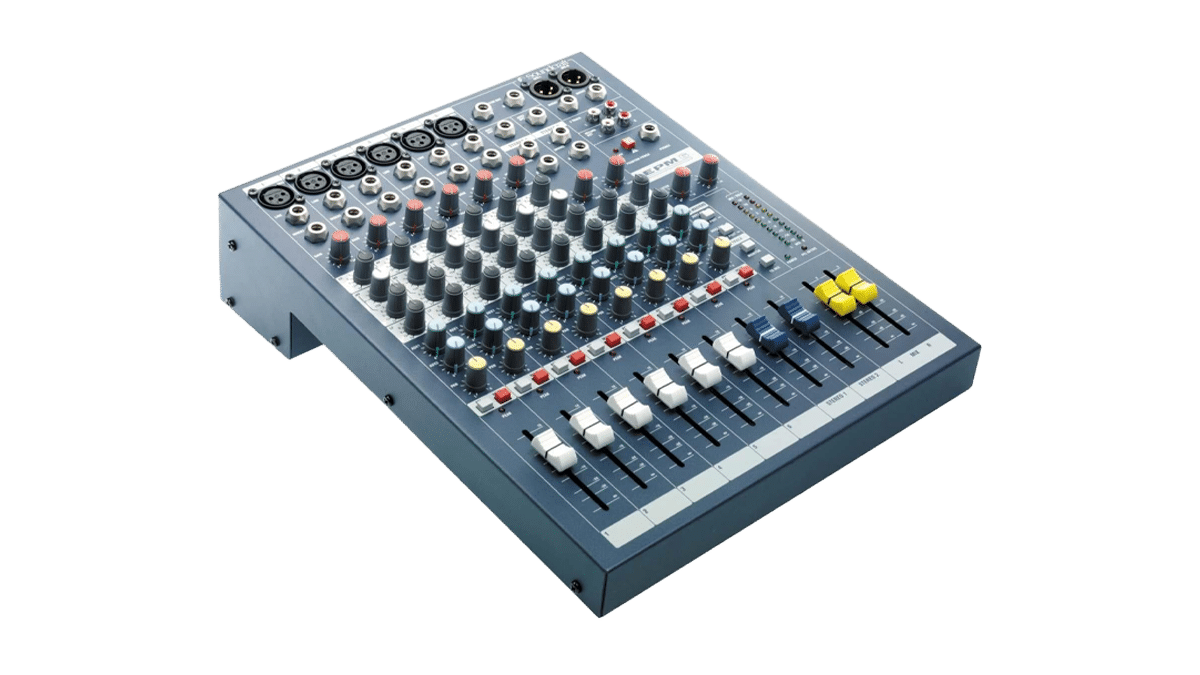Soundcraft – EPM 6 Mixer, 6x Mono-, 2xStereokanal, 2xAux, 48V mieten