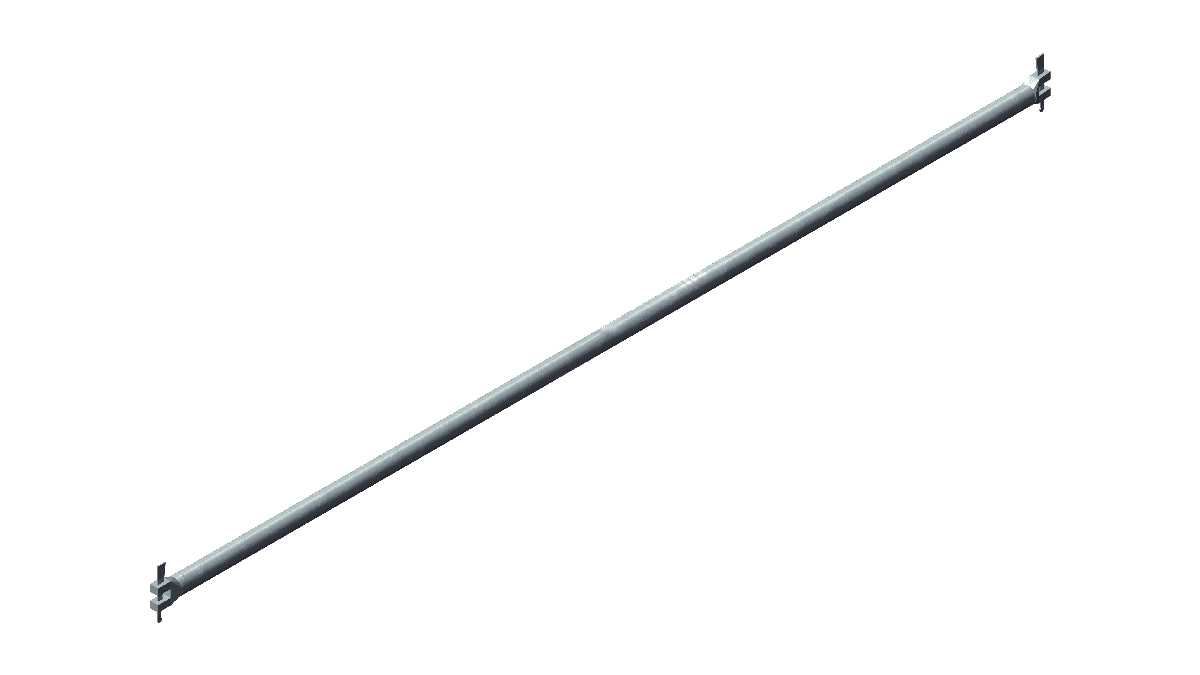 Layher – O-Riegel 2,78m gebogener Kopf 6° links (Blau außen) mieten