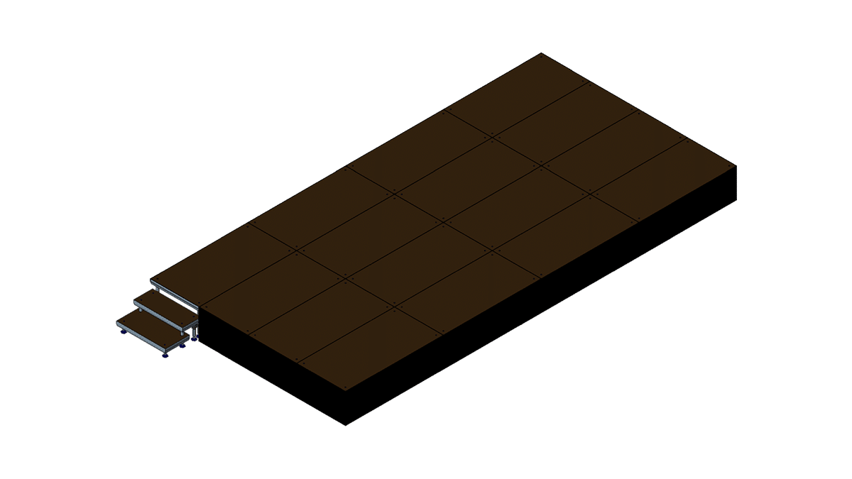 Bühne 8m x 4m x 0,60m Höhe inklusive Treppe mieten