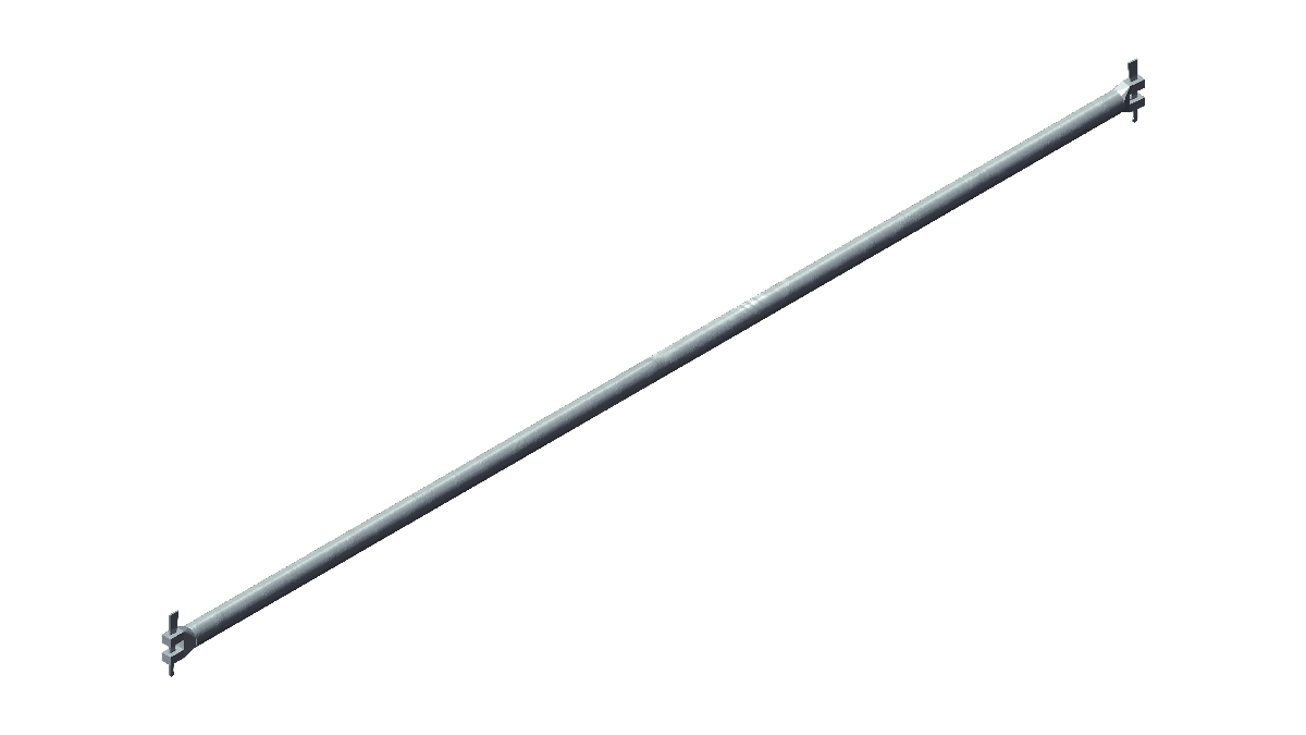 Layher – O-Riegel 2,78m gebogener Kopf 6° rechts (Blau außen) mieten