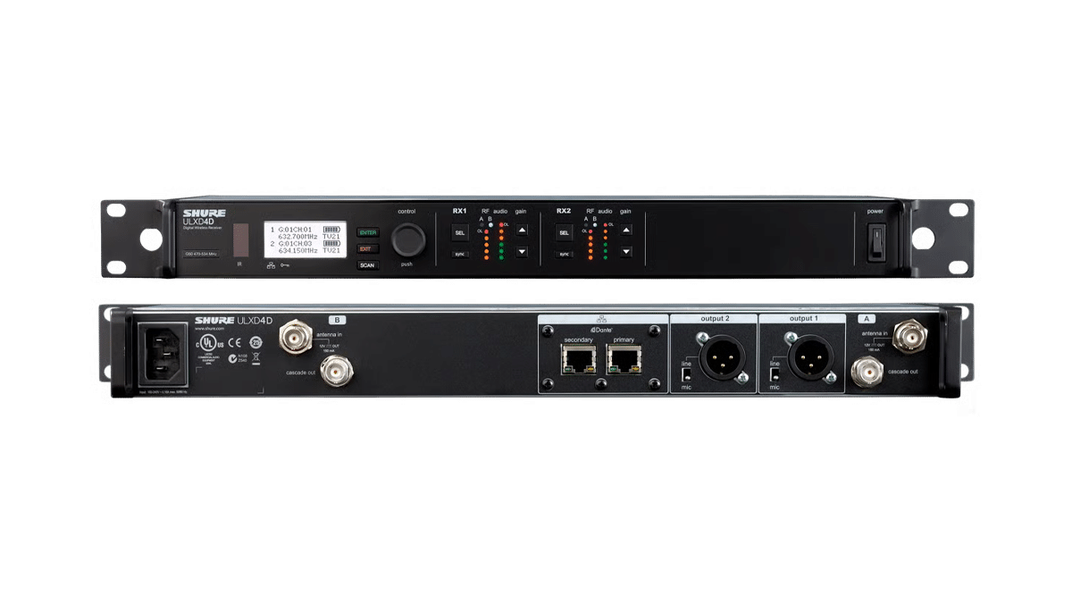Shure – ULXD4DE-H51 Doppelempfänger 534-598 MHz mieten