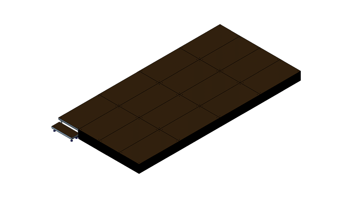 Bühne 8m x 4m x 0,40m Höhe inklusive Treppe mieten