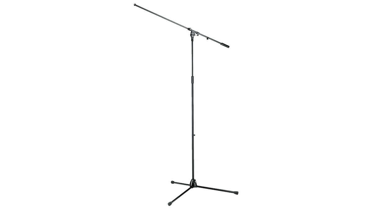 K&M – Mikrofonstativ schwarz Overhead 21021B 112-201cm mit Schwenkarm mieten