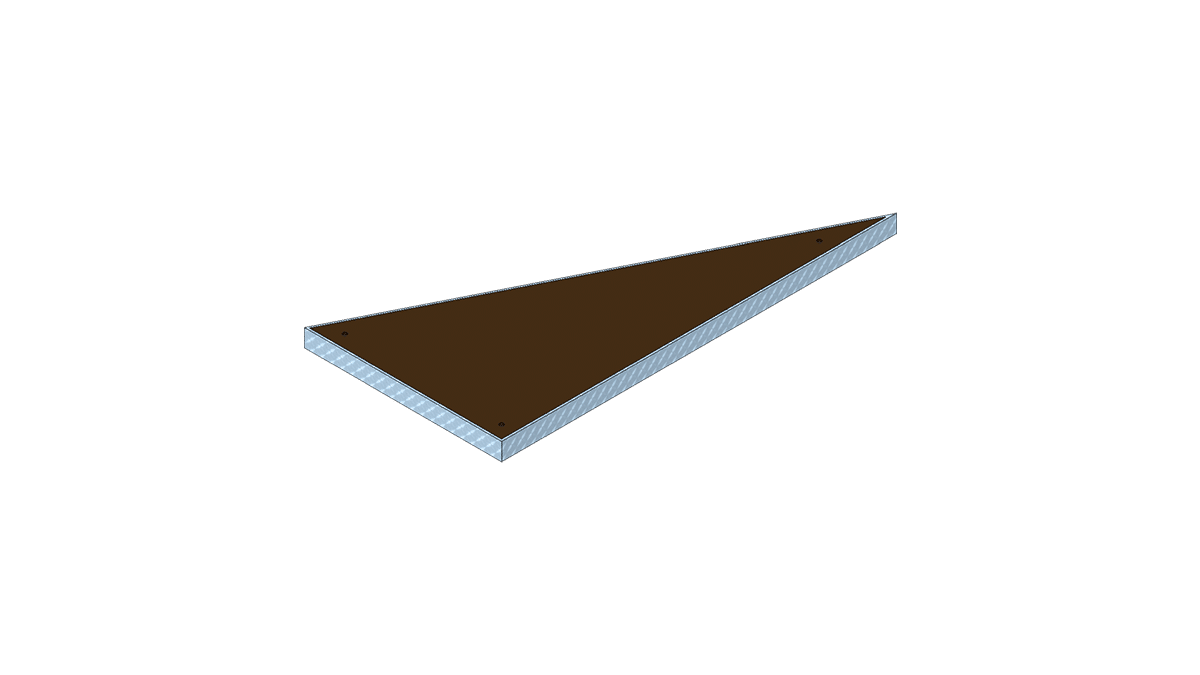 nivtec – Systempodest Dreieck 200cm x 100cm links nur Nut mieten