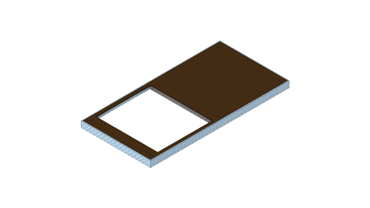 nivtec – Systempodest 200cm x 100cm nur Nut mit Öffnung/Klappe, Eckaussparung La mieten