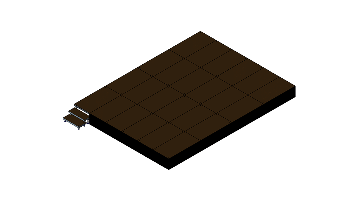 Bühne 8m x 6m x 0,60m Höhe inklusive Treppe mieten