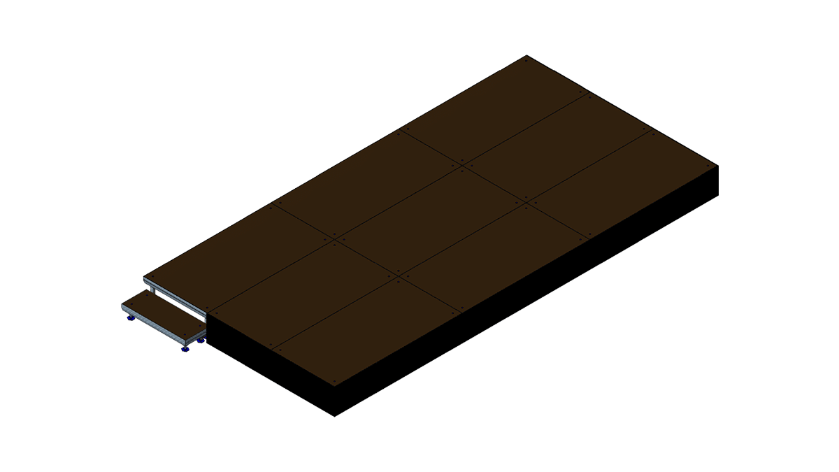 Bühne 6m x 3m x 0,40m Höhe inklusive Treppe mieten