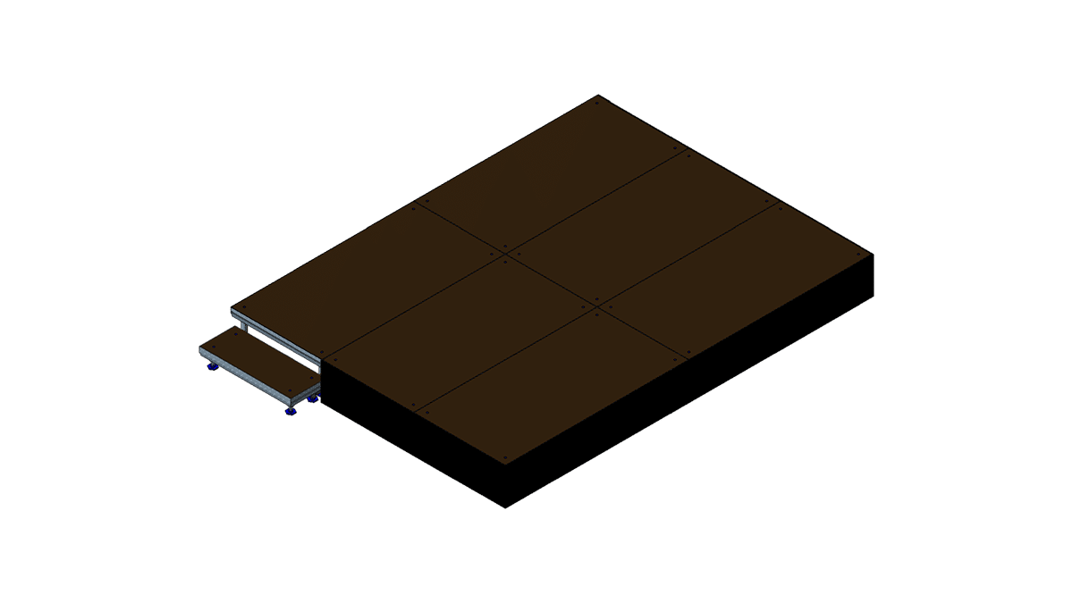 Bühne 4m x 3m x 0,40m Höhe inklusive Treppe mieten