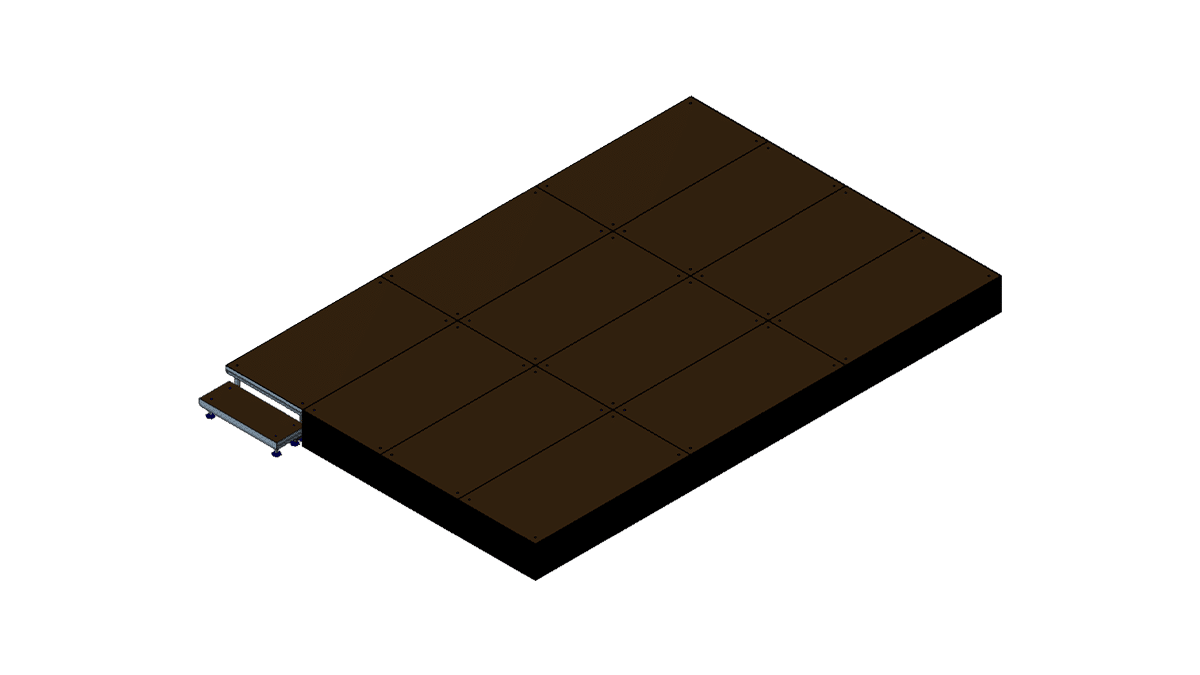 Bühne 6m x 4m x 0,40m Höhe inklusive Treppe mieten