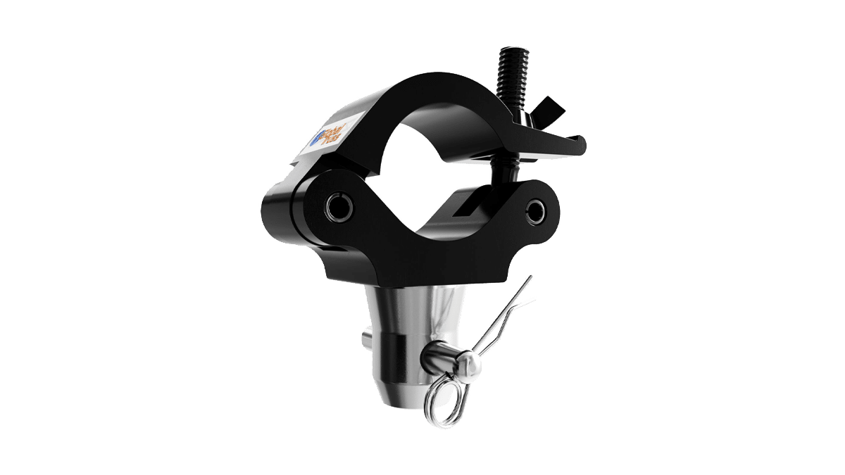 Global Truss – Half Coupler mit Halbkonus 48-51/50/500kg stage black mieten