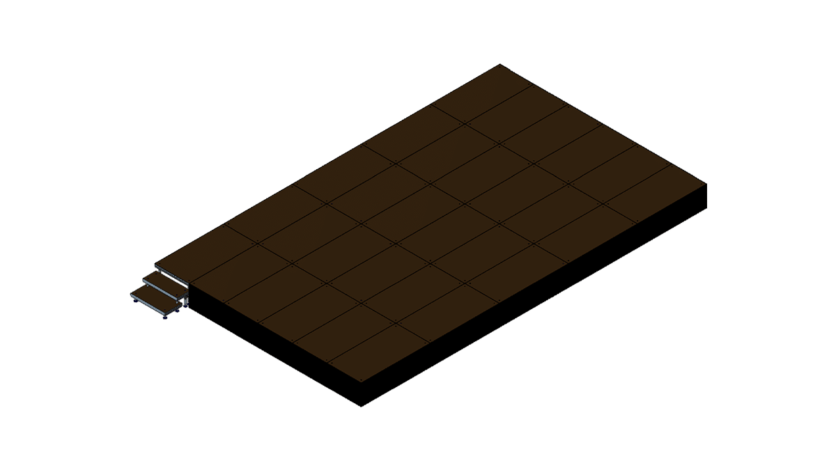 Bühne 10m x 6m x 0,60m Höhe inklusive Treppe mieten