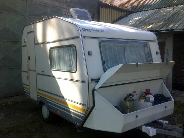 Wohnwagen Optima Greyhound - leichter Reisefloh bis 3 Personen nur 590 kg – 2