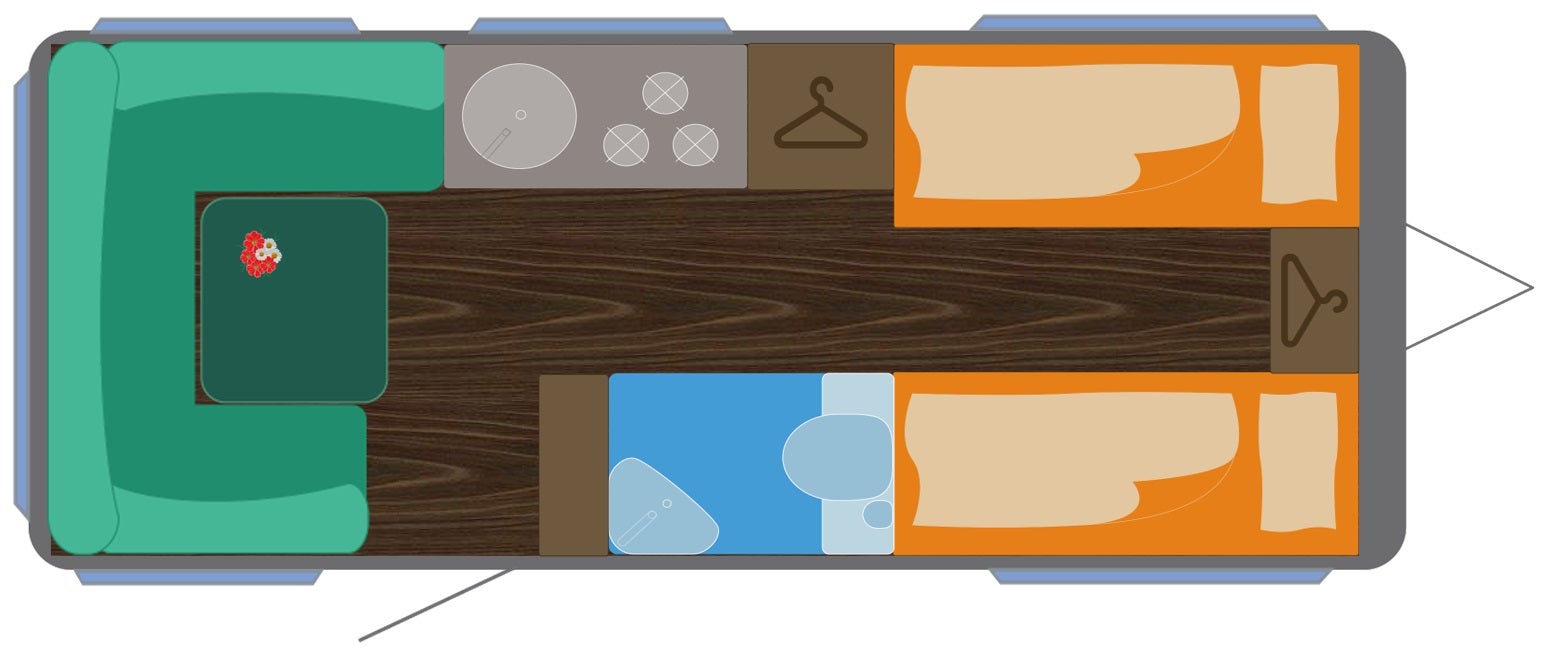 Wohnwagen Dethleffs C-Trend 515 ER für 4 Personen mit großem Kühlschrank! – 2