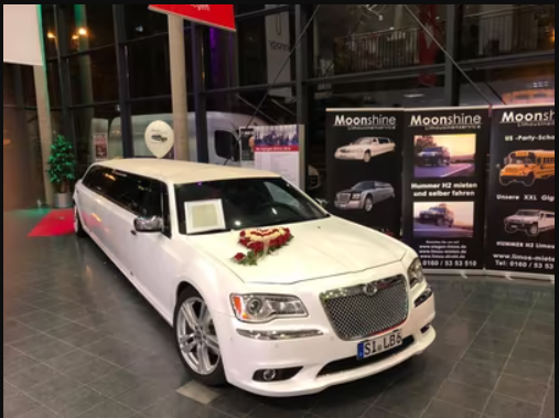 Chrysler 300c Stretchlimousine weiß, Hochzeitsauto, Junggesellenabschied, Party, extravaganter Auftritt