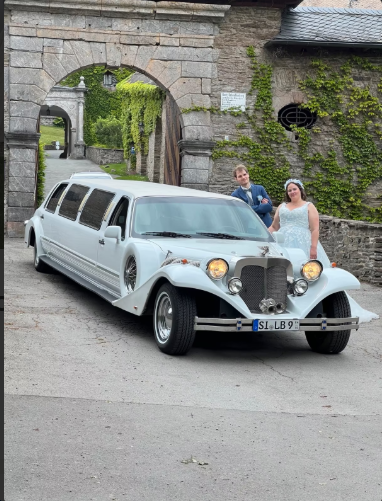 Excalibur-Stretchlimousine als Hochzeitsfahrzeug