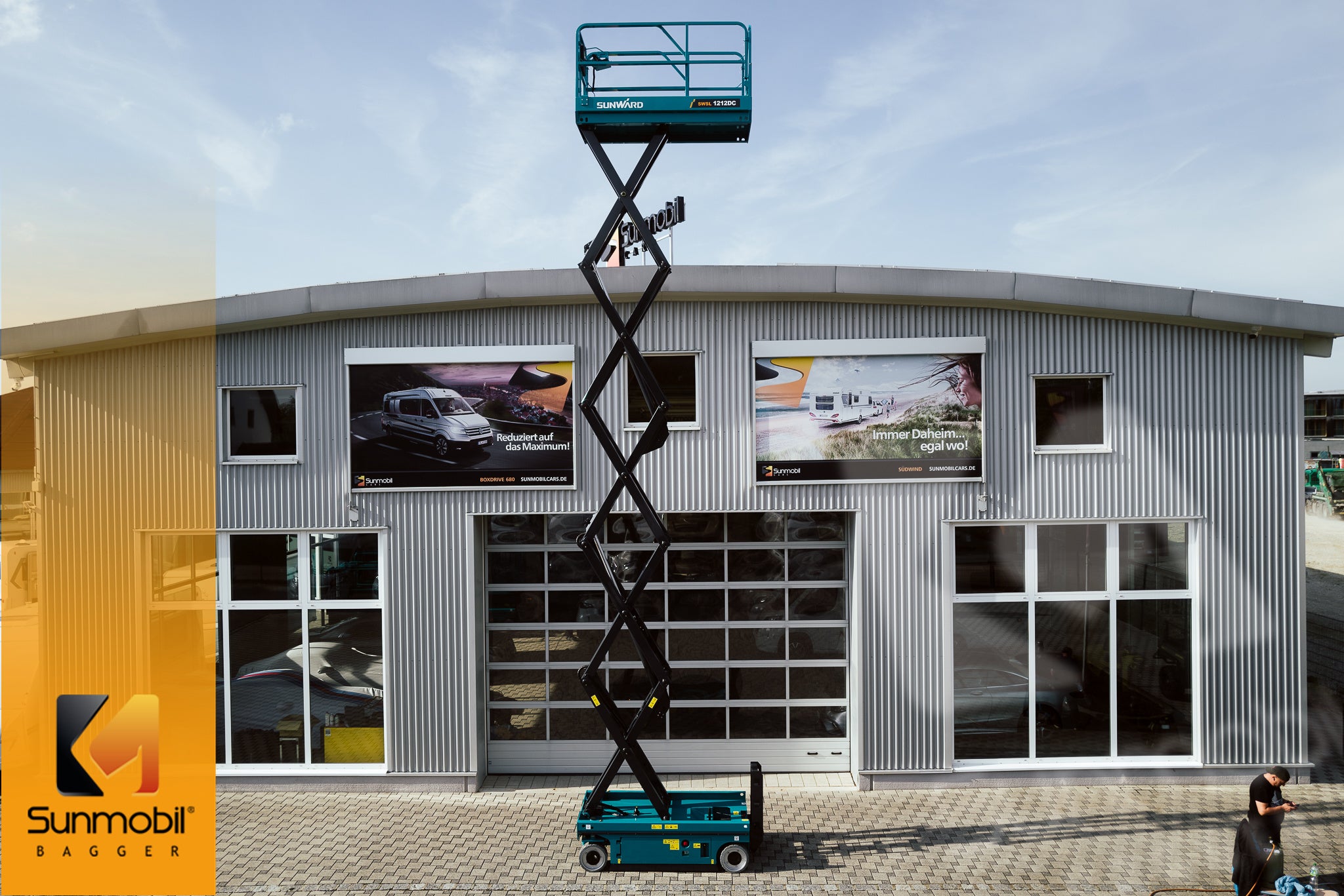 Scherenarbeitsbühne 12m elektrisch Sunward SWSL1212DC – 2