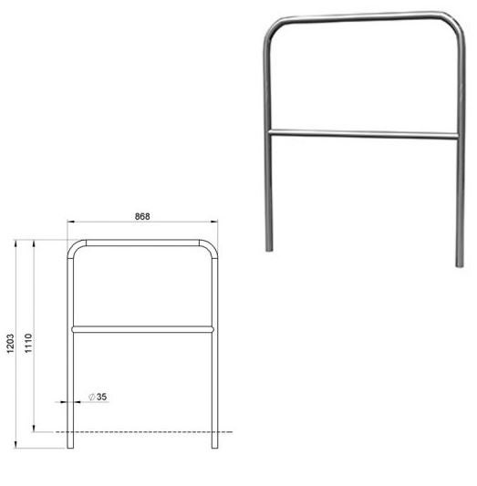 Aluminium-Geländer / Bühne für Bühnenpodeste 1 m