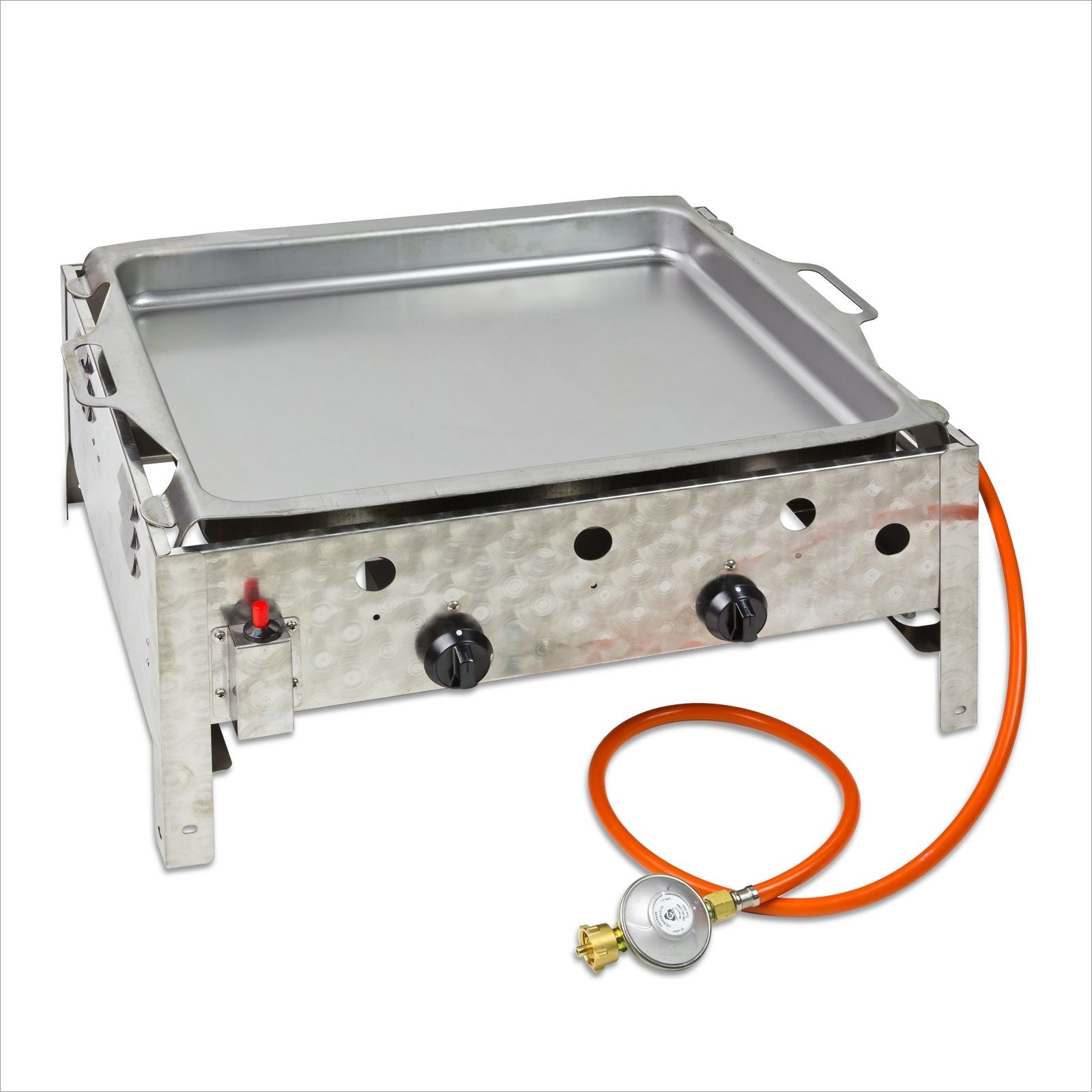 Edelstahlgasbräter / Gastrobräter / Gasbräter / Gasgrill 2-flammig