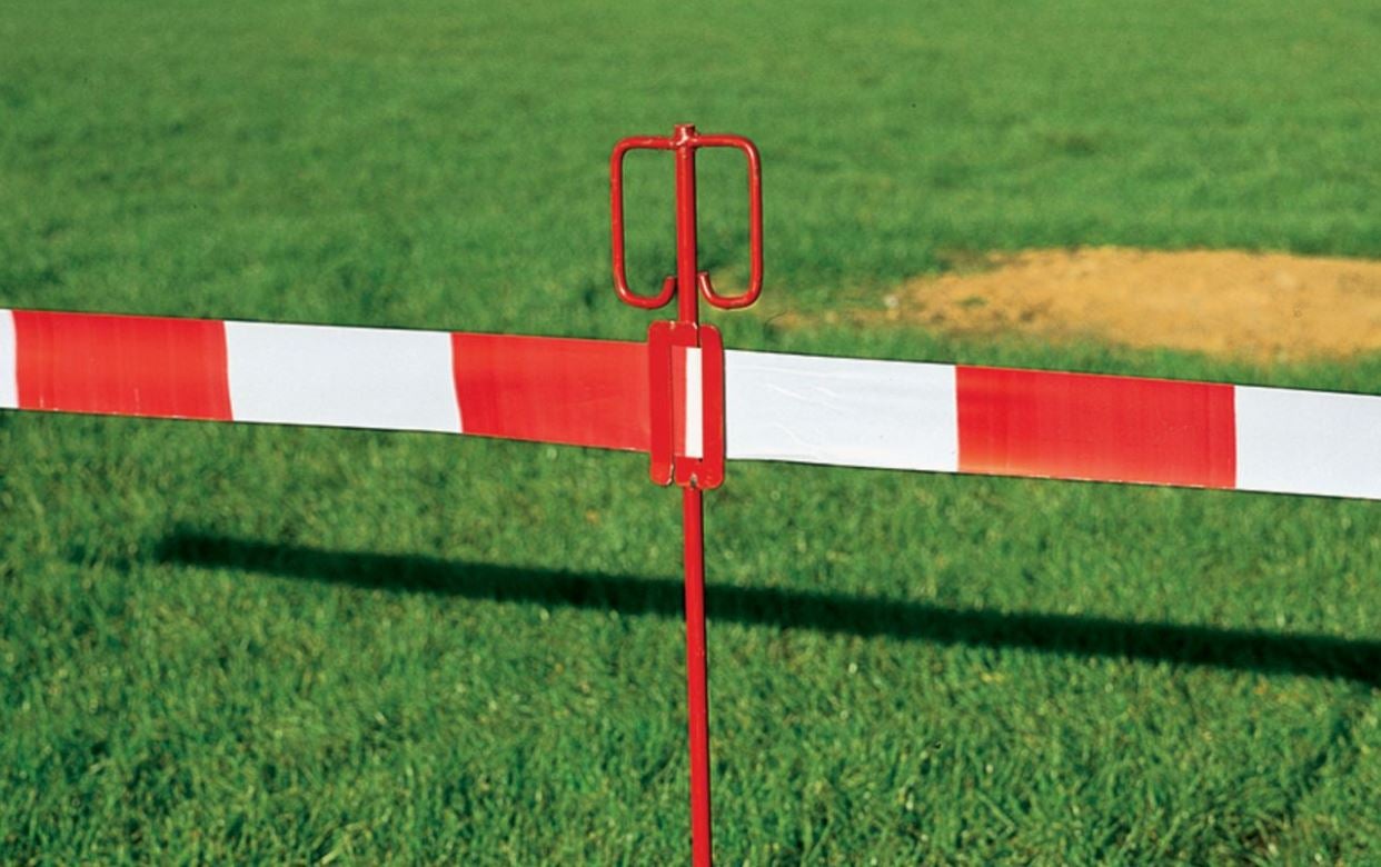 Absperrleinenhalter / Absperrstange / Halterung / Absicherung / Erdnagel für Absperrband – 2