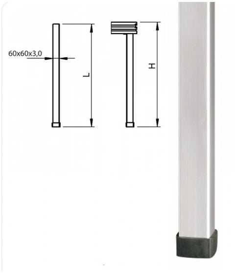 Bühnenfuß / Bühne, 20 cm / Aluminiumfuß