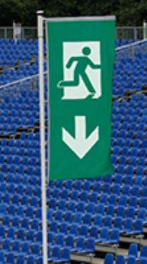 Fahne Notausgang / Wegweiser / Beschilderung – 2