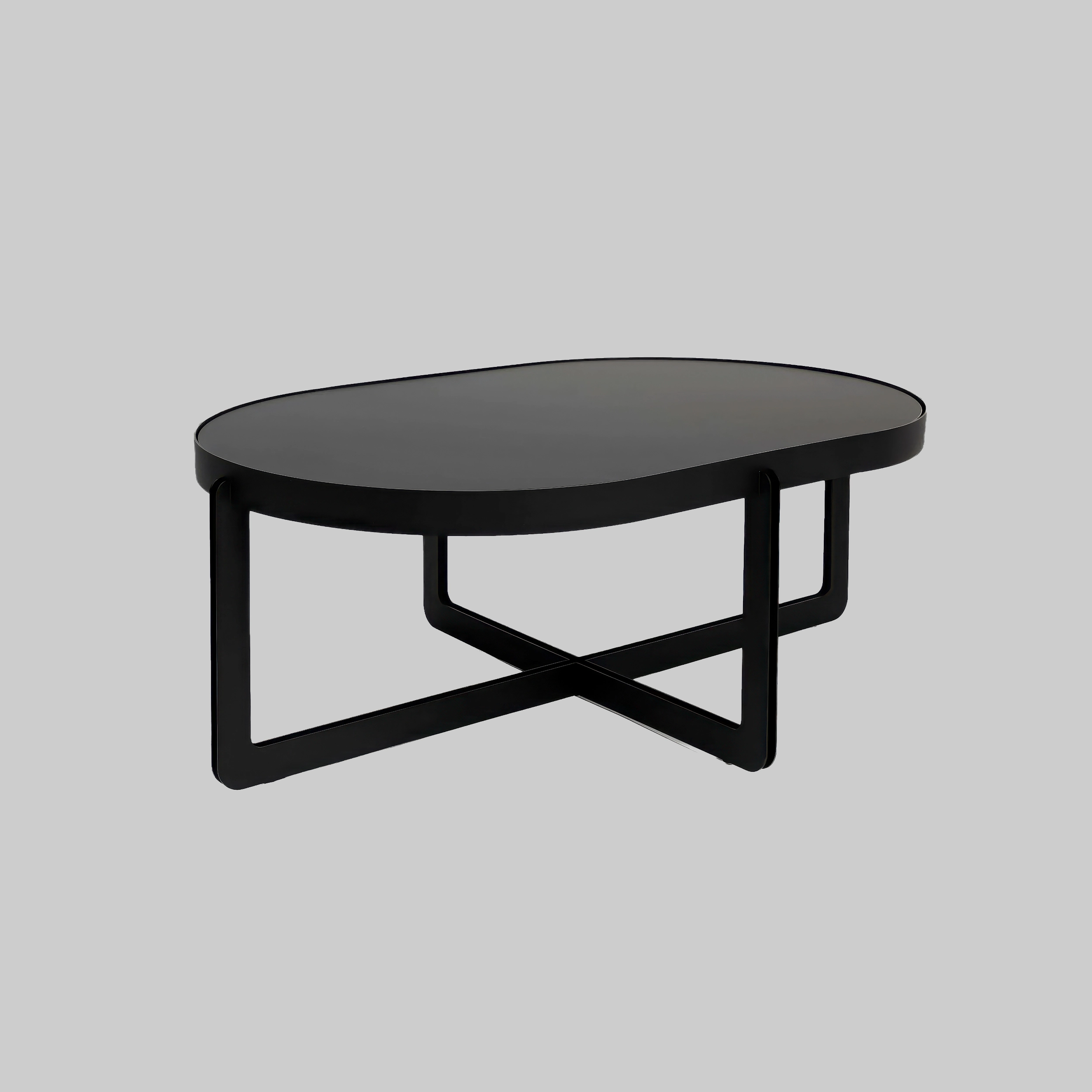 Beistelltisch OVERA OVAL H36 Schwarz / Schwarz mieten bei ADEXPO