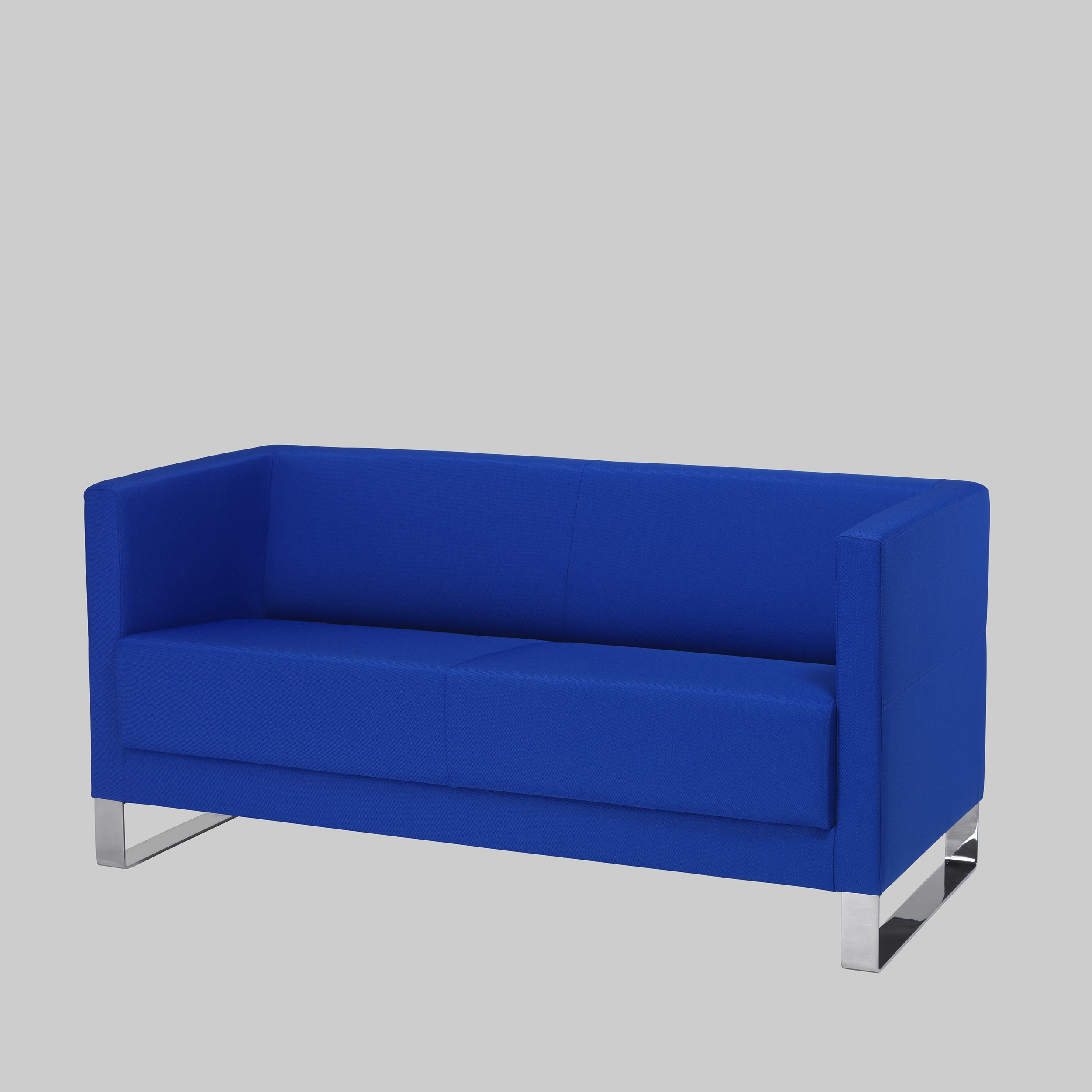 Sofa COLORADO 2,5 Blau / Chrom mieten bei ADEXPO