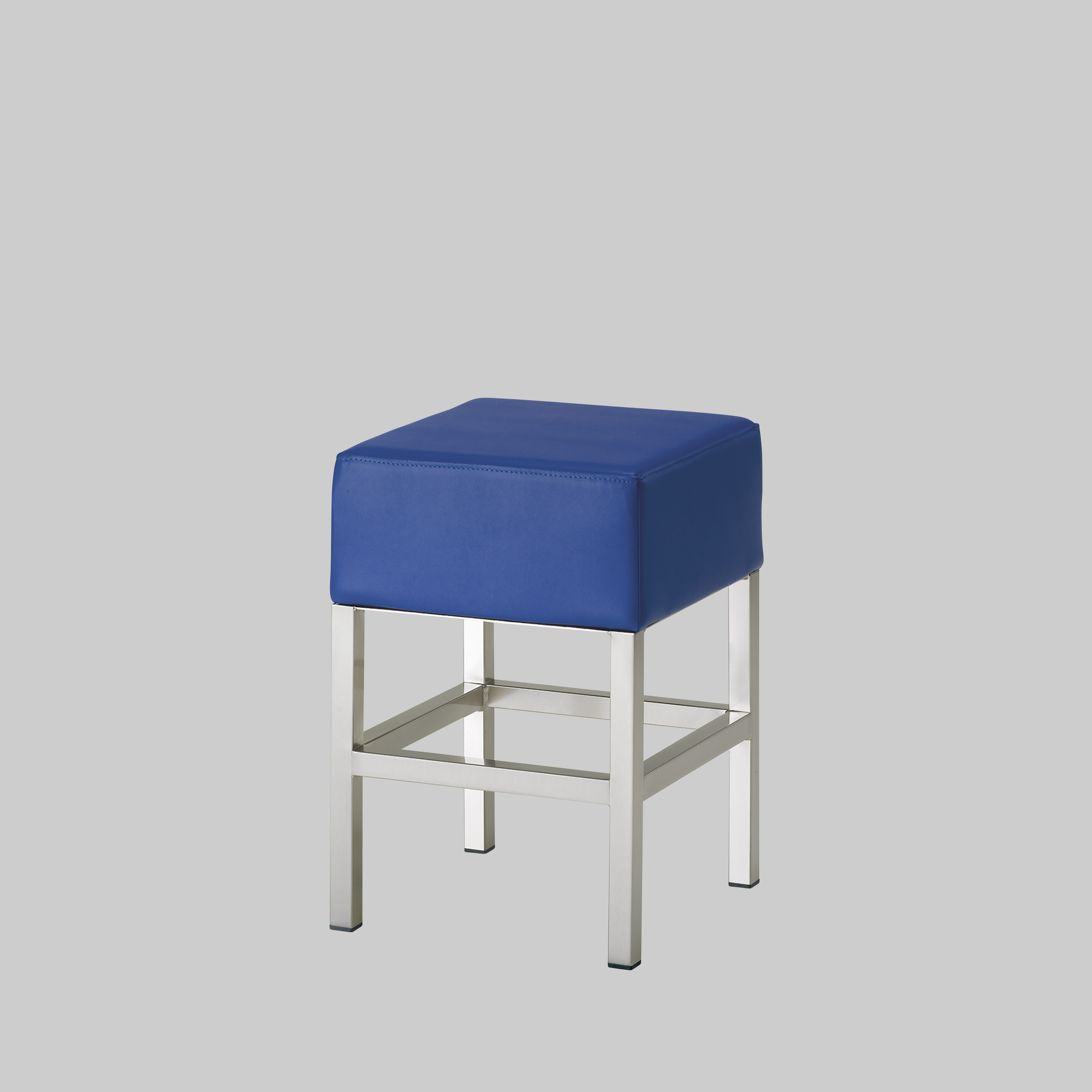 Hocker VERO Blau / Edelstahl mieten bei ADEXPO